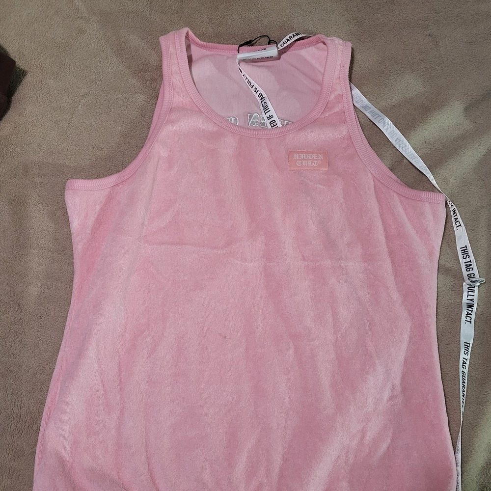 Hidden Cult Pink Terry Tank Top